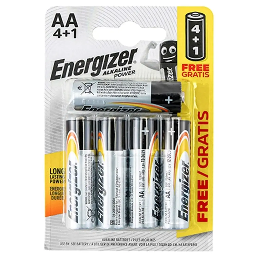 Energizer Aa Battery 4+1 Pack Alkaline Power Enr414974 1