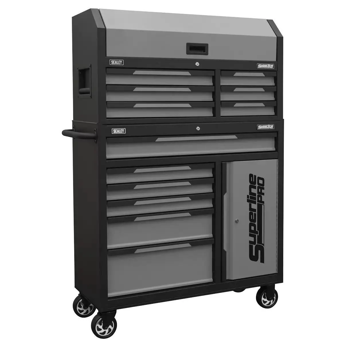 Sealey Ap1080gr Superline Pro Topchest & Rollcab Combination 12 Drawer & 1 Door Cupboard Grey 1