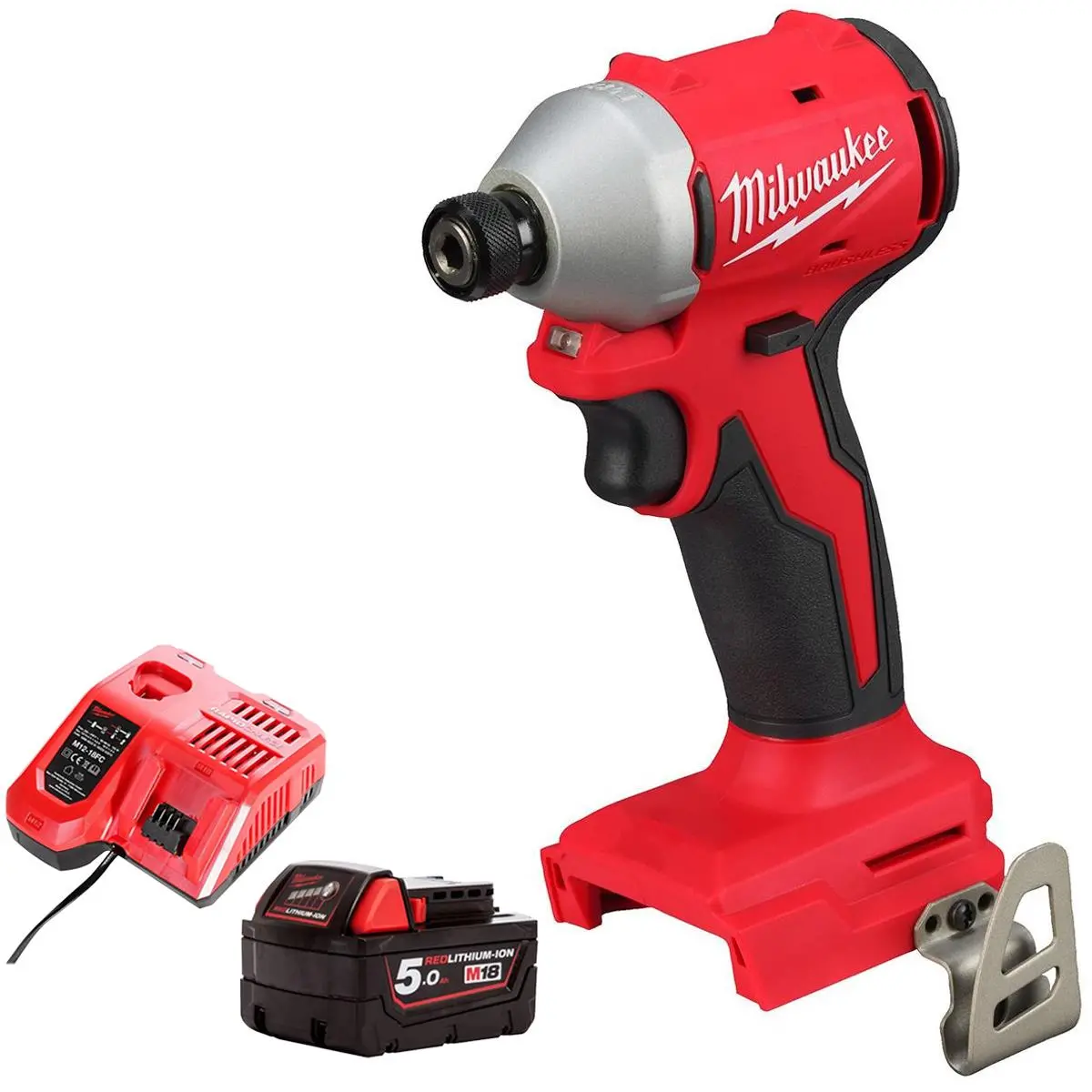 Milwaukee M18blidrc-0 18V Brushless 1/4" Impact Driver With 1 X 5.0Ah Battery & Charger 1