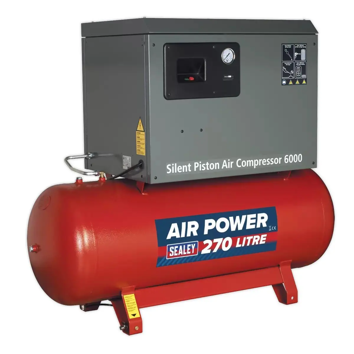 Sealey Sac42755bln 270L Air Compressor Belt Drive 415V/32A 1