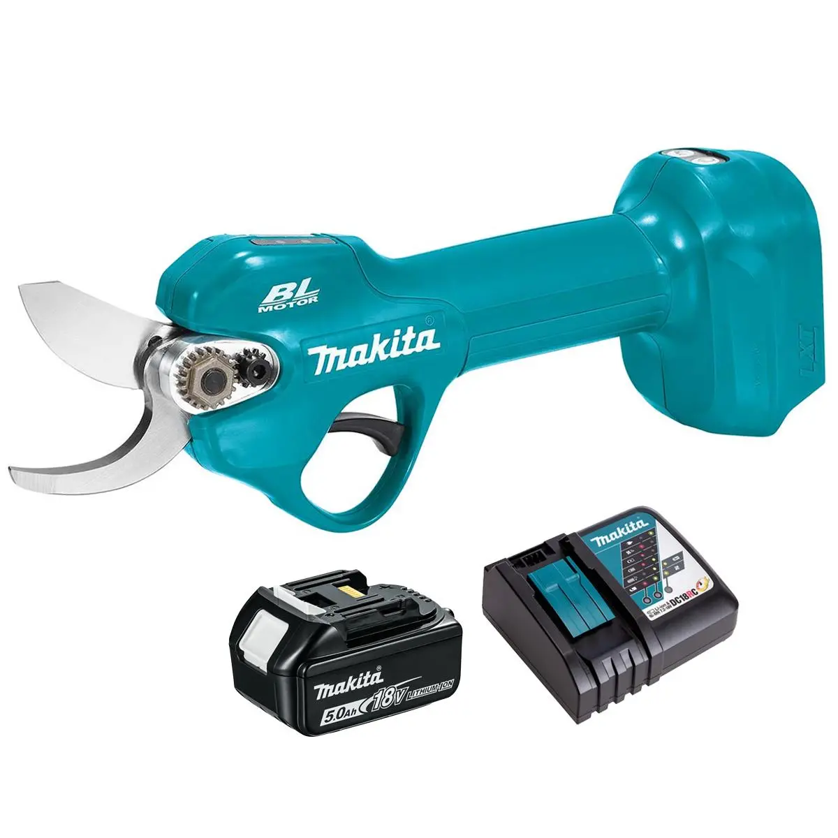 Makita Dup181z 18V Lxt Brushless Pruning Shears With 1 X 5.0Ah Battery & Charger 1