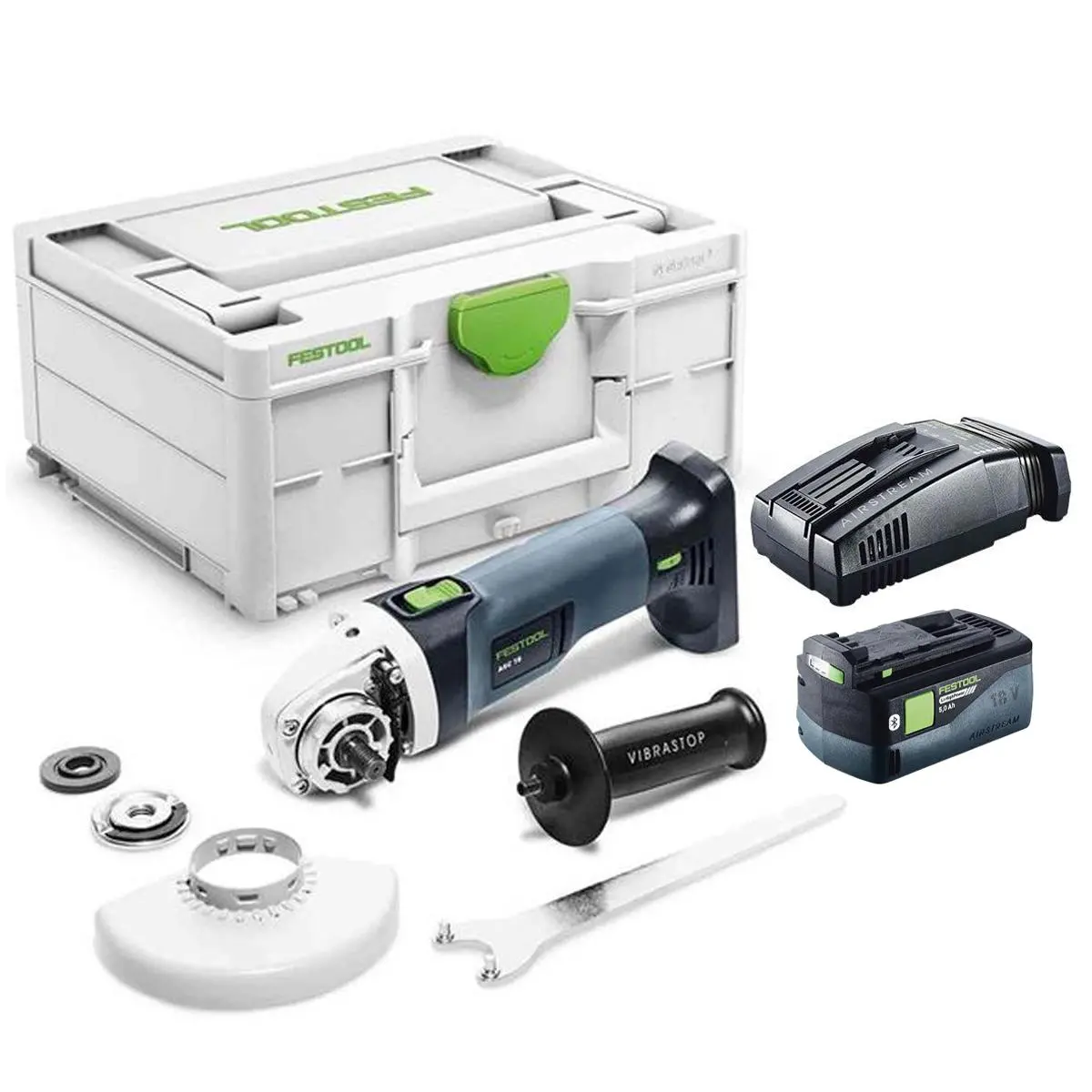 Festool Agc 18-125 Eb-Basic Gb 18V Brushless 125Mm Angle Grinder - 578369 With 1 X 5.0Ah Battery, Charger & Systainer 1