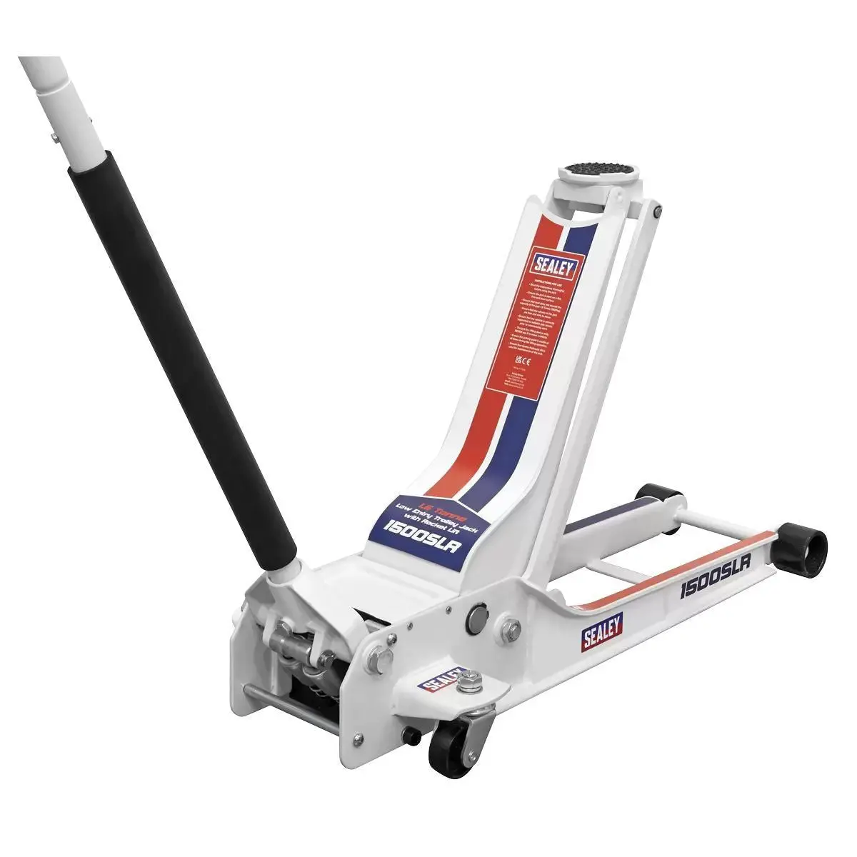 Sealey 1500Slr Trolley Jack 1.5 Tonne Low Profile Rocket Lift 1