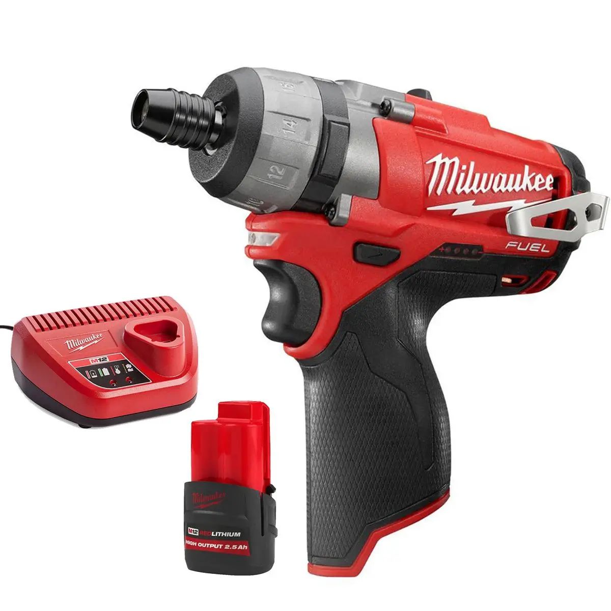 Milwaukee M12cd-0C 12V Fuel Brushless Compact Driver With 1 X 2.5Ah Battery & Charger 1