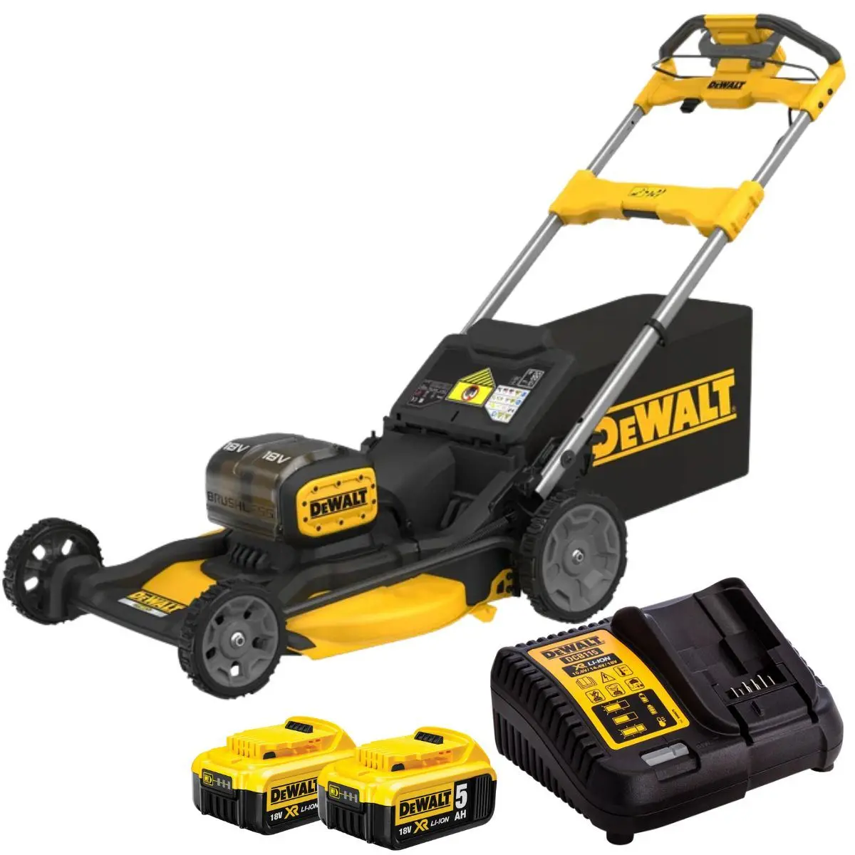 Dewalt Dcmwsp156n-Xj 36V Brushless 53Cm Self-Propelled Lawn Mower With 2 X 5.0Ah Battery & Charger 1