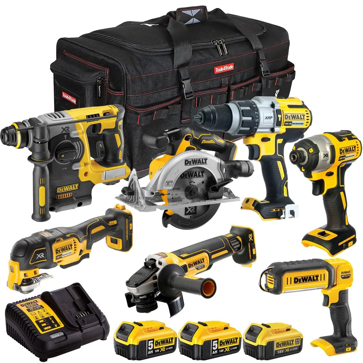 Dewalt 18V 7 Piece Combo Kit With 3 X Batteries & Charger T4tkit-2499 1