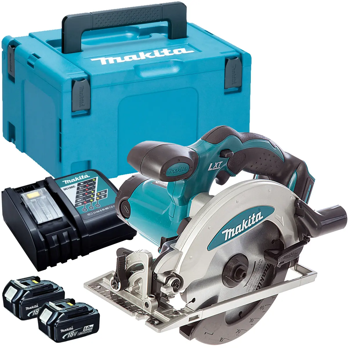 Makita Dss610z 18V 165Mm Circular Saw With 2 X 5.0Ah Batteries & Charger In Case 1