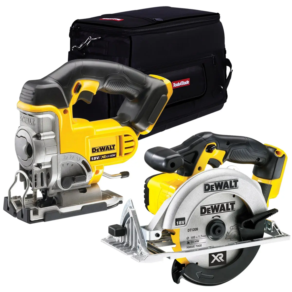 Dewalt 18V Cordless Jigsaw & Circular Saw With 20" Tool Bag 1