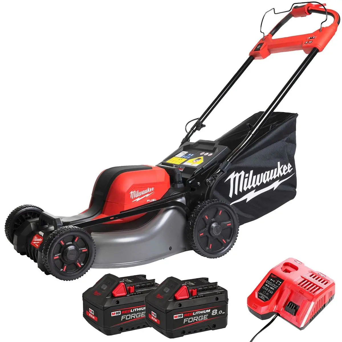 Milwaukee M18f2lm46-0 36V Fuel Brushless 46Cm Self Propelled Lawn Mower With 2 X 8.0Ah Battery & Charger 1