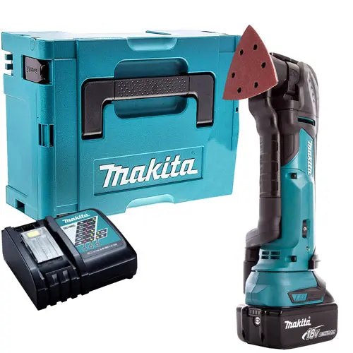 Makita Dtm51z 18V Oscillating Multi Tool Cutter With 1 X 5.0Ah Battery Charger & Type 3 Case 1