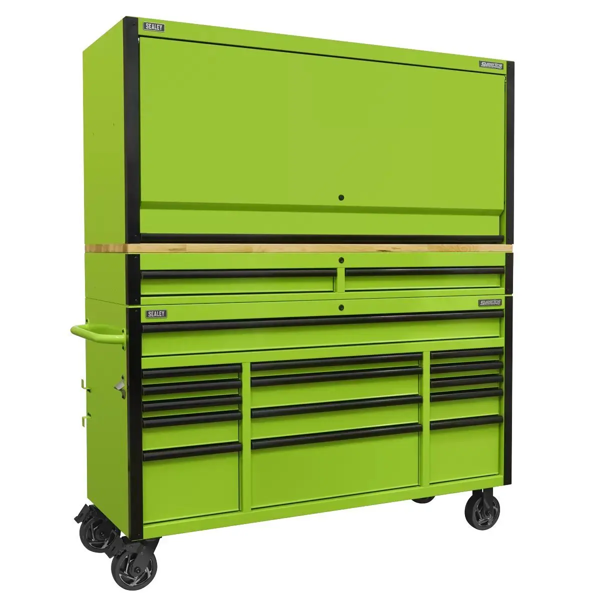 Sealey Ap6115becombo1 Mobile Trolley 15 Drawer 1549Mm Wooden Worktop 1