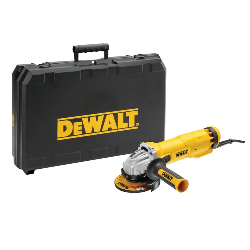 Dewalt Dwe4206k 240V 115Mm 4.5" Mini Corded Angle Grinder With Kitbox 1