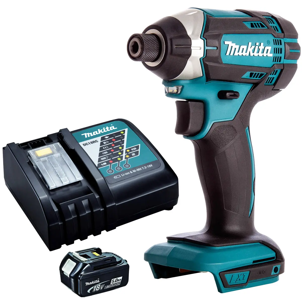 Makita Dtd152z 18V Li-Ion Impact Driver With 1 X 5.0Ah Battery & Charger T4tkit-125 1