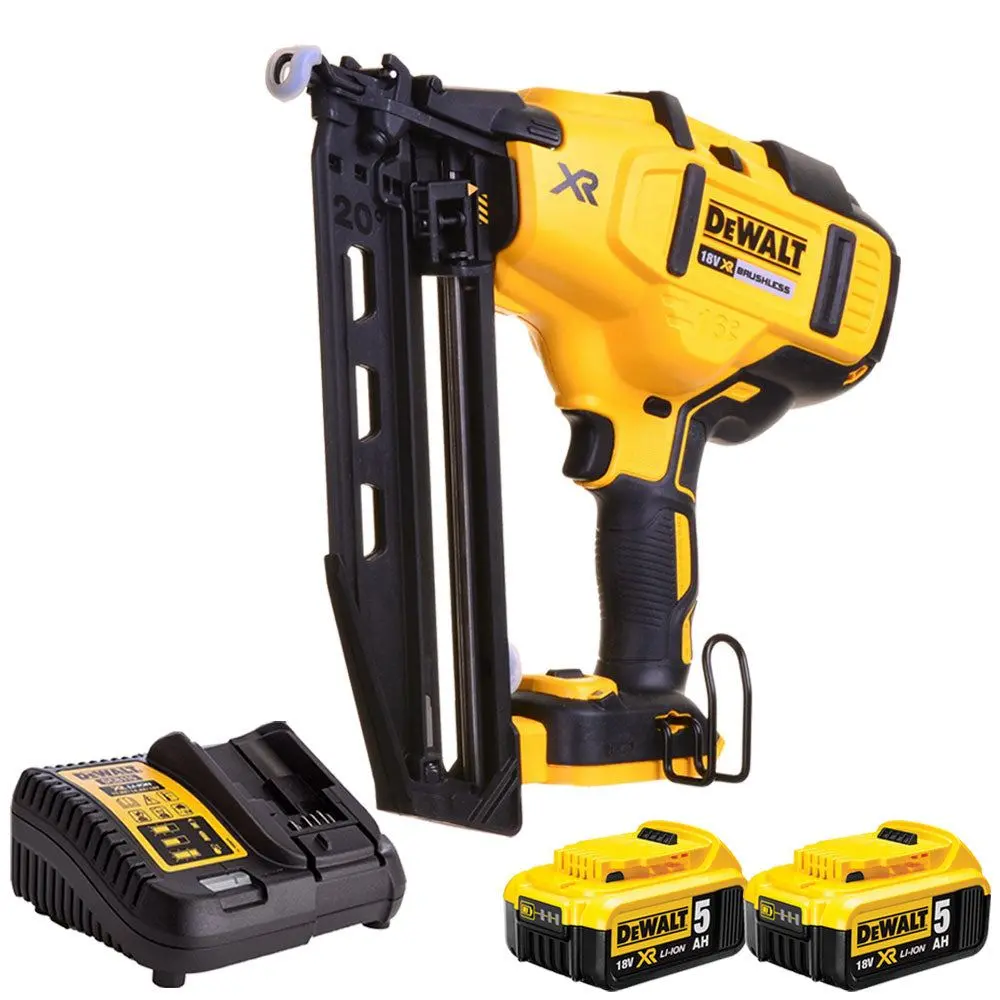 Dewalt Dcn660n 18V Brushless Second Fix Nailer With 2 X 5.0Ah Battery & Charger 1