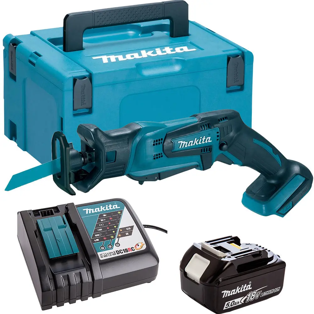 Makita Djr183z 18V Lxt Li-Ion Reciprocating Saw  With 1 X 5.0Ah Battery & Charger In Case 1