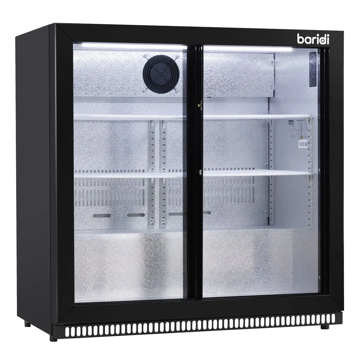 Sealey Dh273 Baridi Double Sliding Door Back Bar Drinks Fridge/Cooler, 190L Capacity, 262 Cans 1