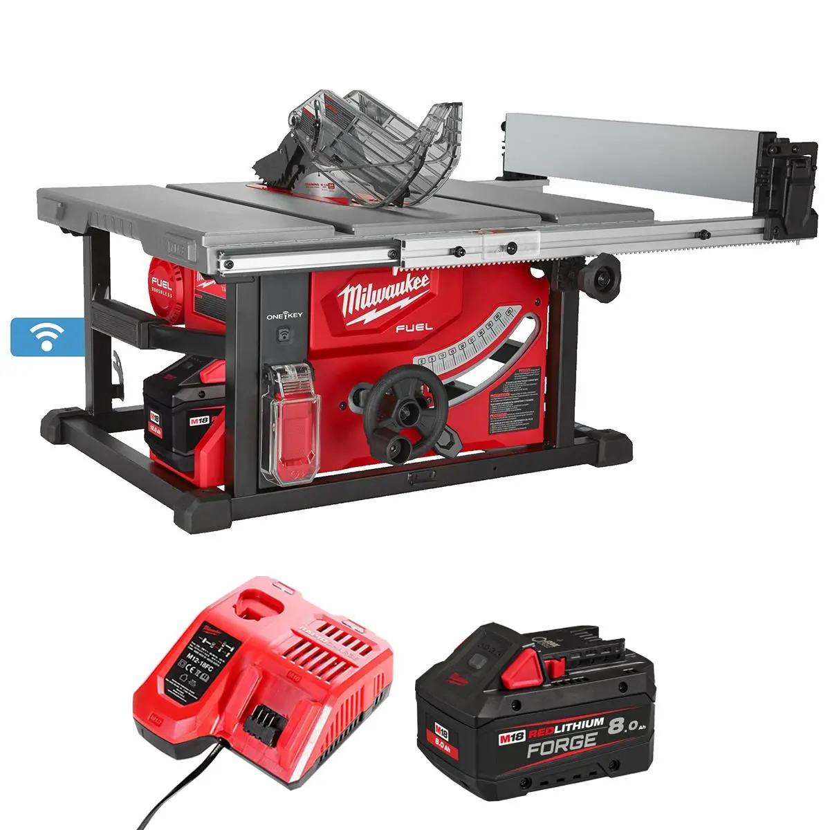 Milwaukee M18fts210-0 18V Fuel Brushless Table Saw With 1 X 8.0Ah Battery & Charger 1