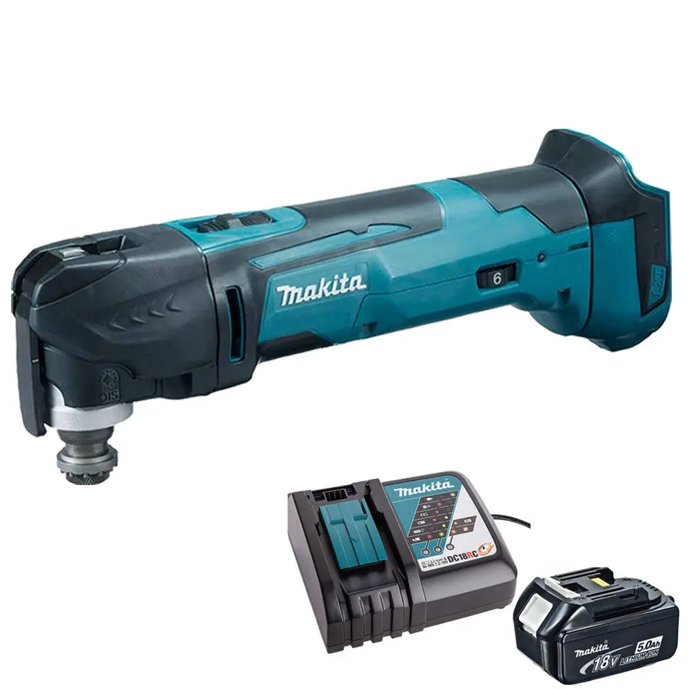 Makita Dtm51z 18V Cordless Oscillation Multi Tool With 1 X 5.0Ah Battery & Charger 1