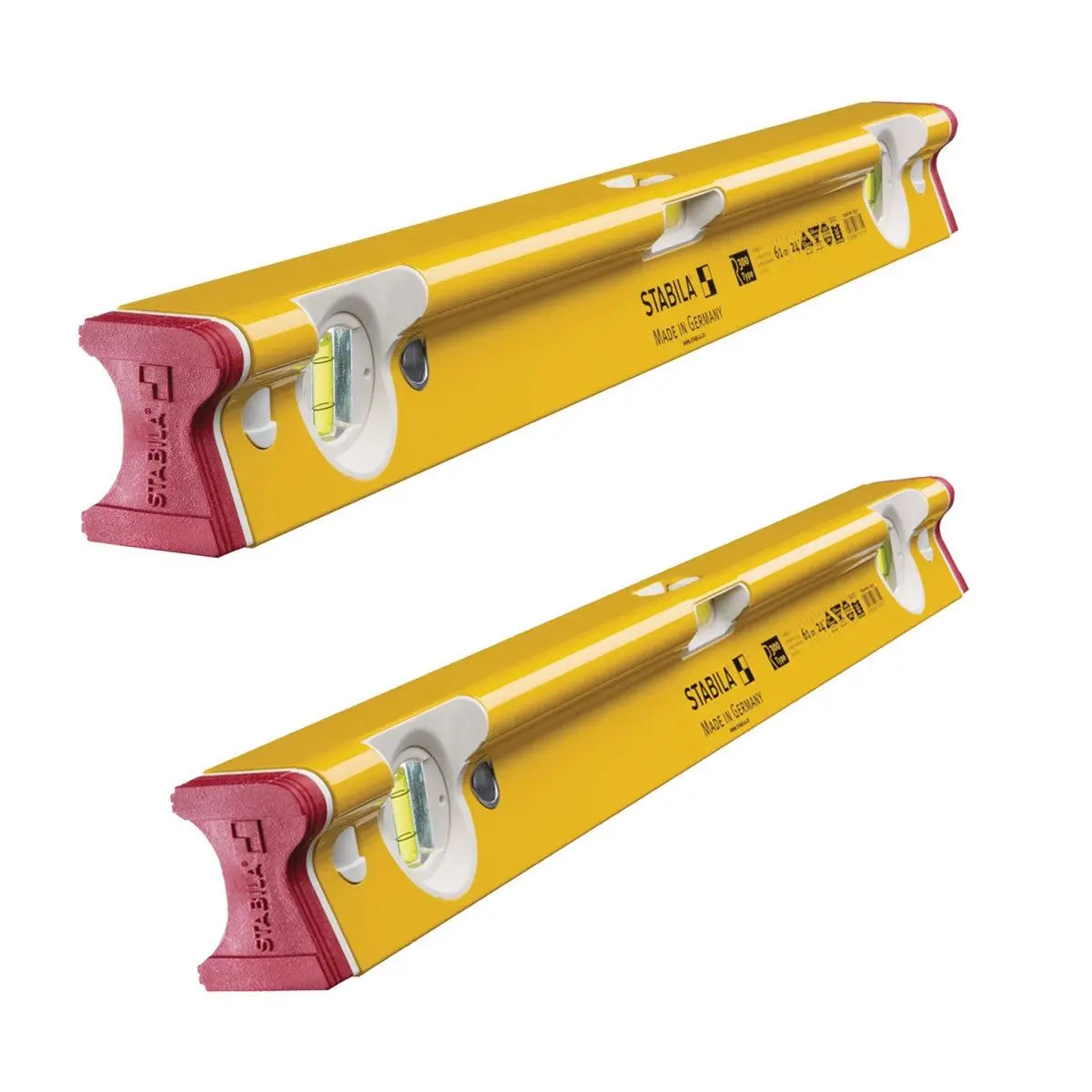 Stabila R-Type Spirit Level 610Mm & 1220Mm Pack Of 2 1