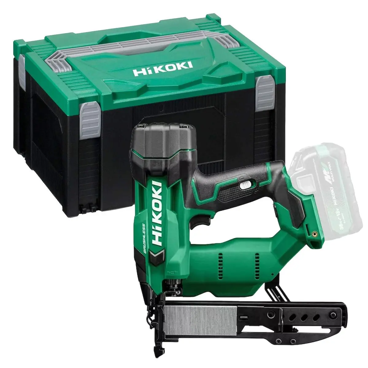 Hikoki N1804daw6z 18V Brushless 2Nd Generation 18G Narrow Crown Stapler Body Only & Case 1