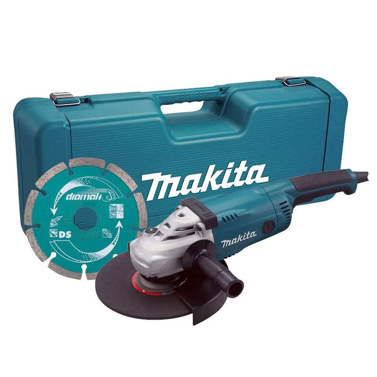 Makita Ga9020kd/2 230Mm (9") Angle Grinder With Case & Diamond Blade 240V 1