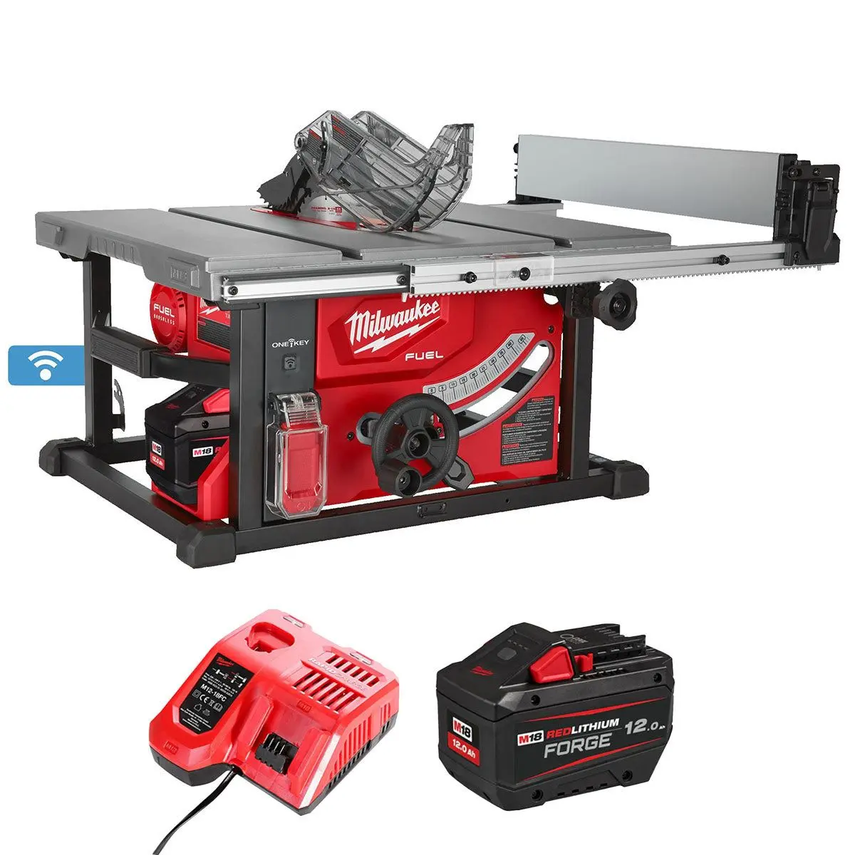 Milwaukee M18fts210-121B 18V Fuel One-Key Brushless 210Mm Table Saw With 1 X 12.0Ah Battery & Charger 4933499180 1