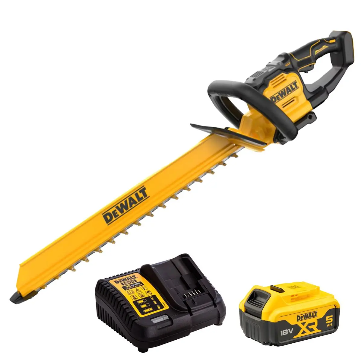 Dewalt Dcmht567p1-Gb 18V Xr Brushless 60Cm Hedge Trimmer With 1 X 5.0Ah Battery & Charger 1