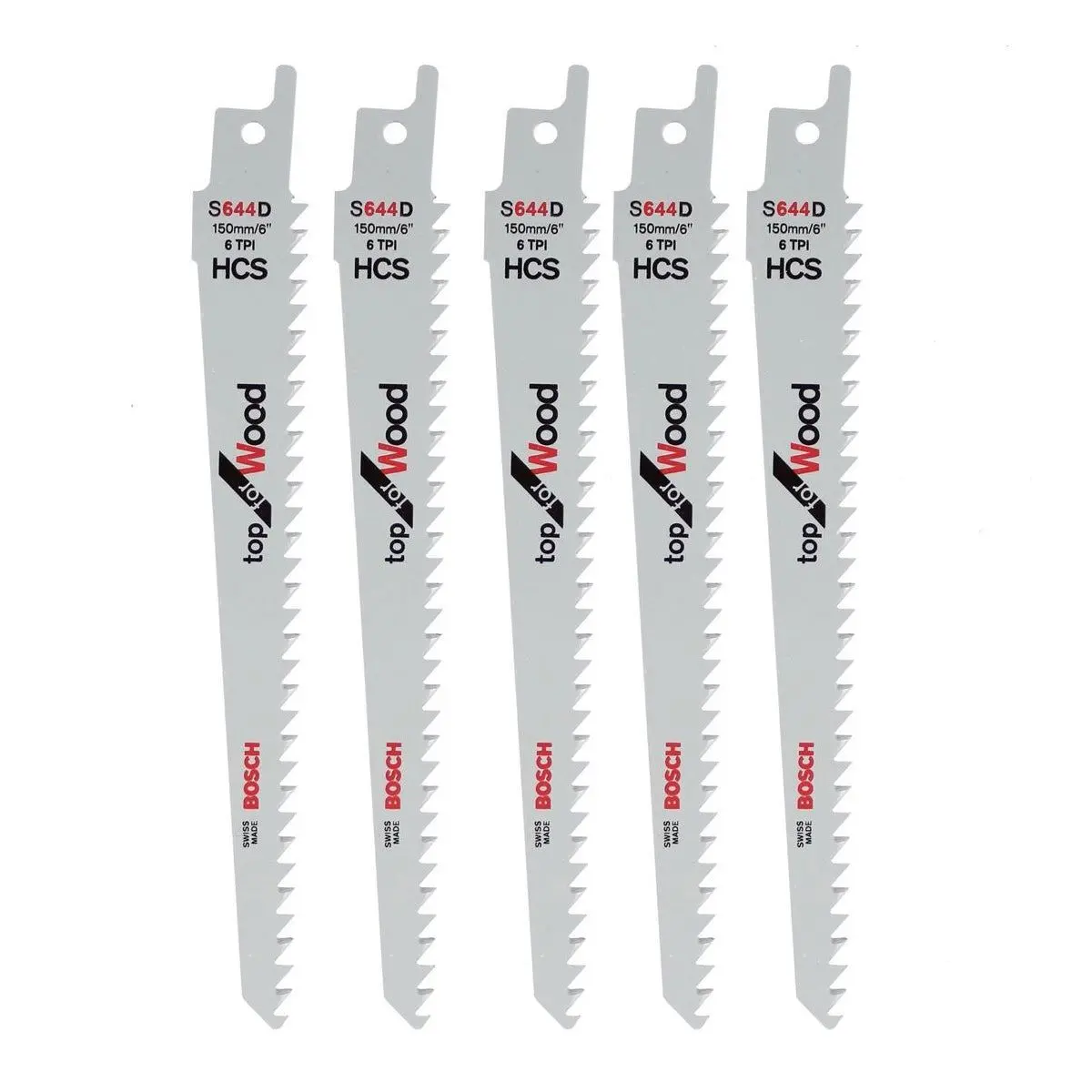 Bosch S644d Reciprocating Saw Blade For Wood Pack Of 5 - 2608650673 1