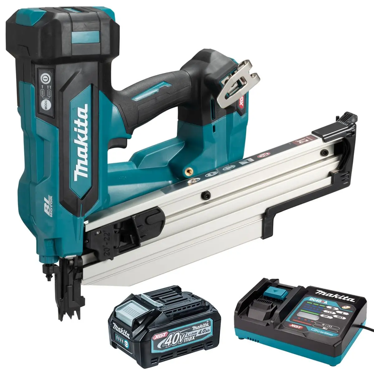 Makita Bn002gz 40V Max Xgt Brushless Framing Nailer With 1 X 4.0Ah Battery & Charger 1