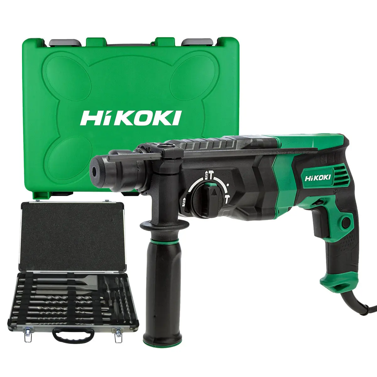 Hikoki Dh26px2 Sds+ Rotary Hammer Drill 240V With 17 Piece Drill Bit Set 1