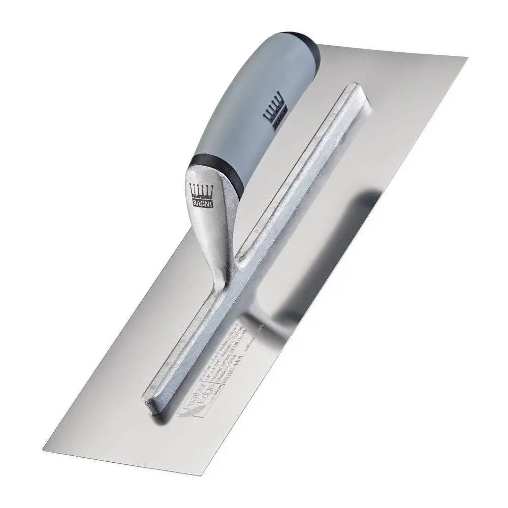 Ragni R618s-14 14 " Feather Edge Stainless Steel Finishing Trowel 1