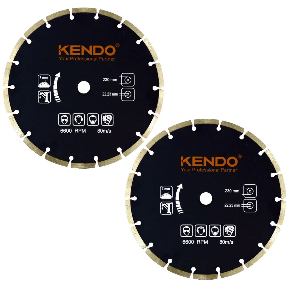 Kendo 230Mm Diamond Cutting Blade Pack Of 2 1