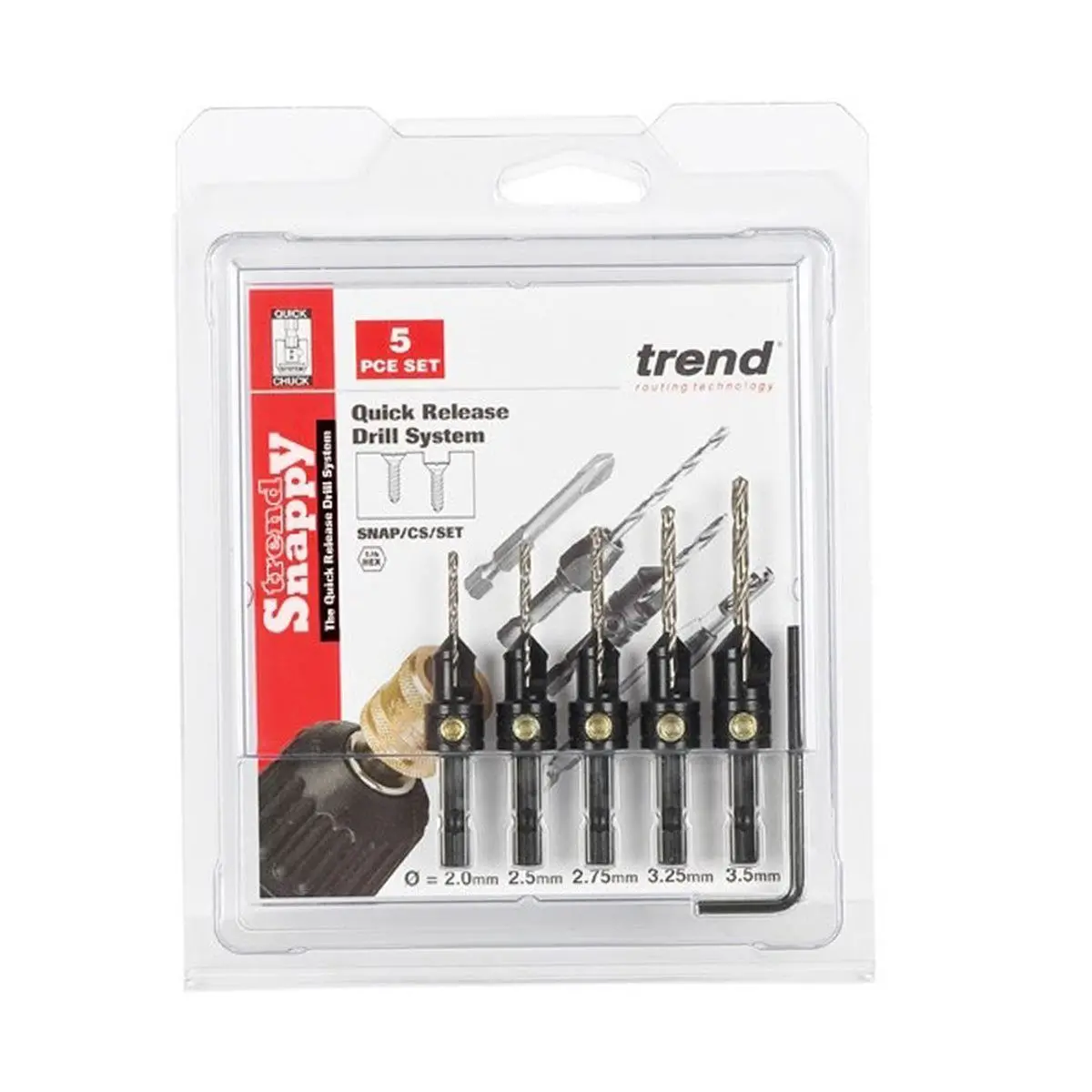 Trend Snap/Cs/Set Snappy Countersink Set Piece Of 5 1