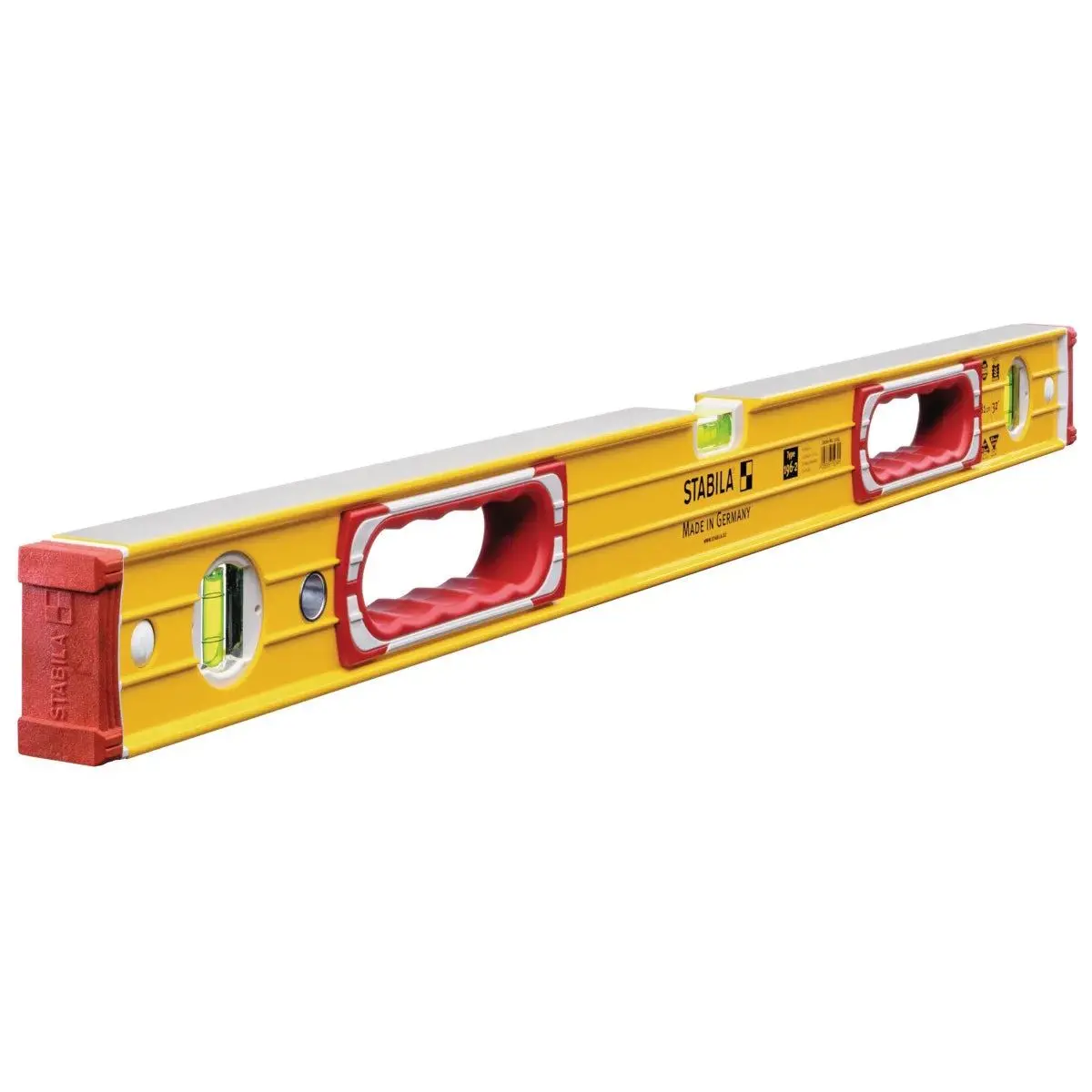 Stabila Stb196280 80Cm / 32" Double Plumb Vial Ribbed Spirit Level - 15234 1