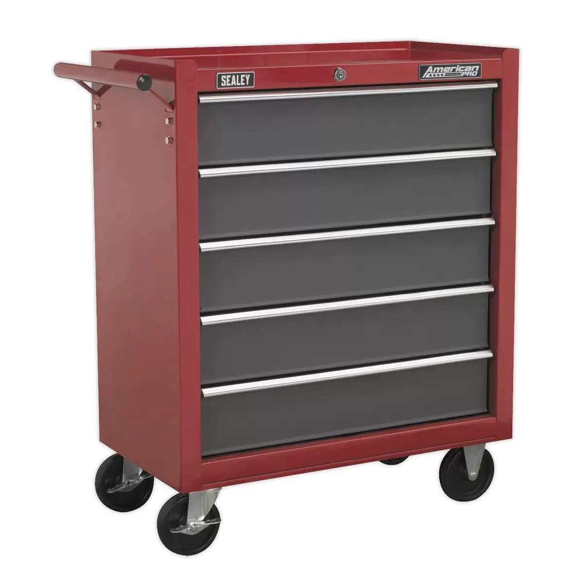 Sealey Ap22505bb Rollcab 5 Drawer With Ball Bearing Slides Red/Grey 1