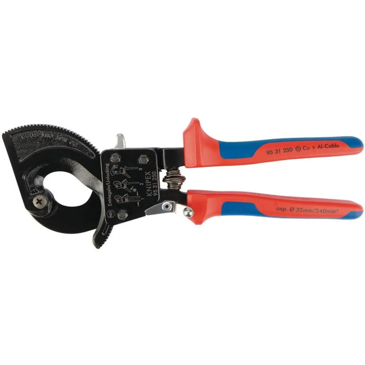 Knipex 95 31 250 Ratchet Action Cable Cutter 250Mm 18555 1