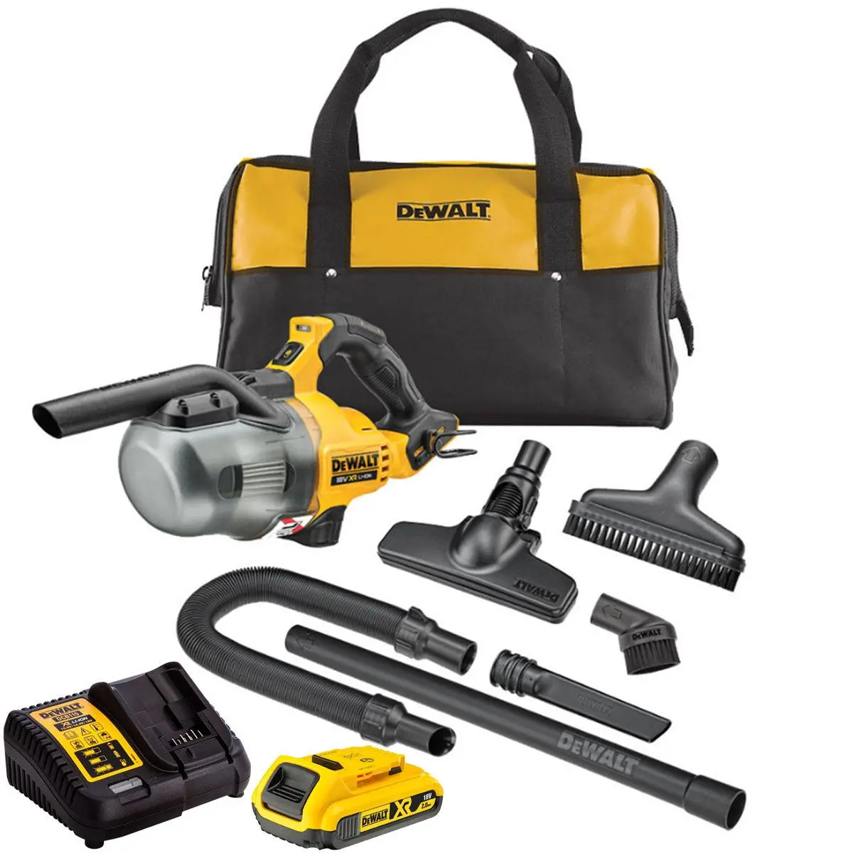 Dewalt Dcv501l 18V L-Class Stick Vacuum Cleaner With 1 X 2.0Ah Battery Charger & Bag 1