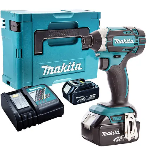 Makita Dtd152z 18V Impact Driver With 2 X 5.0Ah Batteries & Charger In Case 1