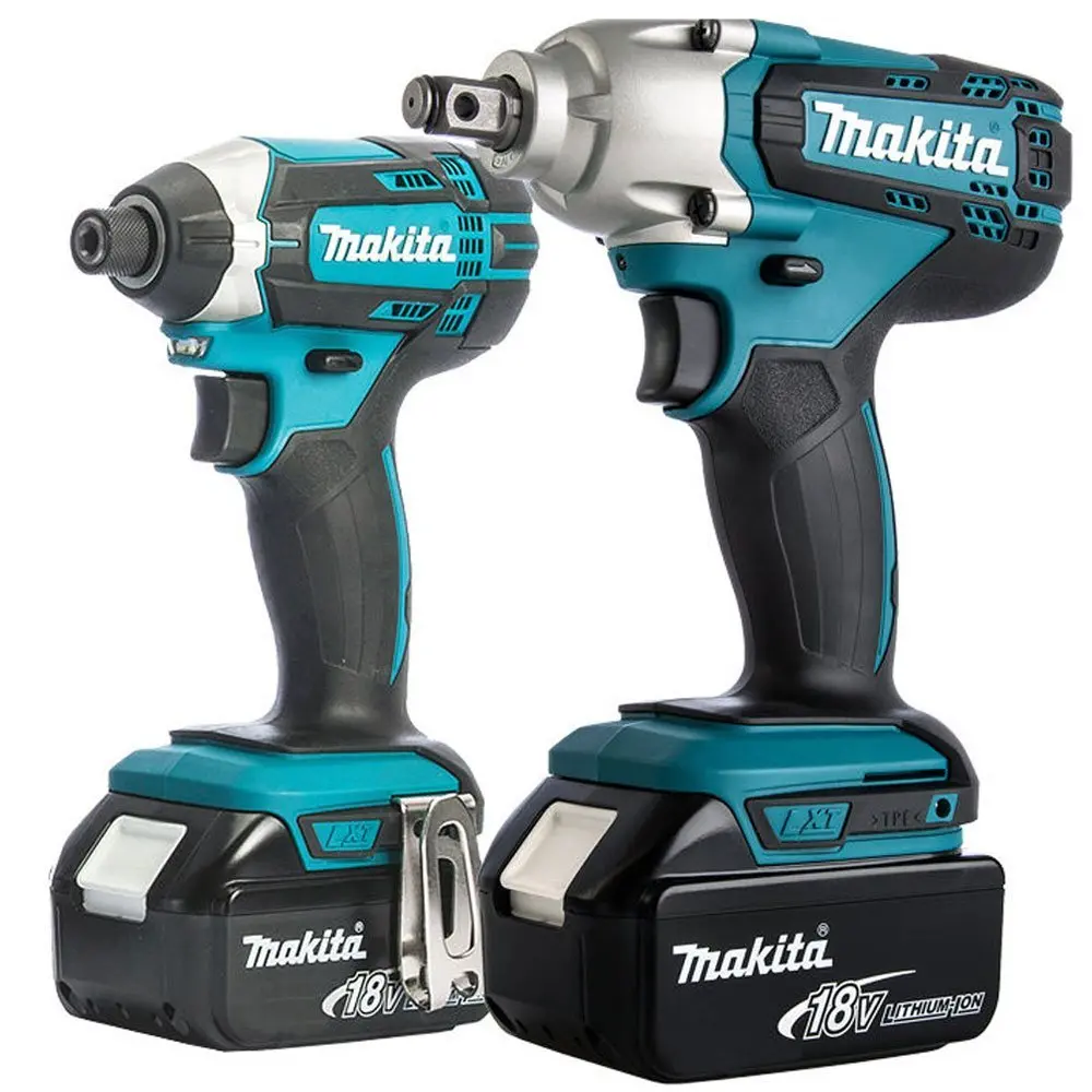Makita 18V Impact Driver 1/2" + Impact Wrench With 2 X 5.0Ah Batteries 1