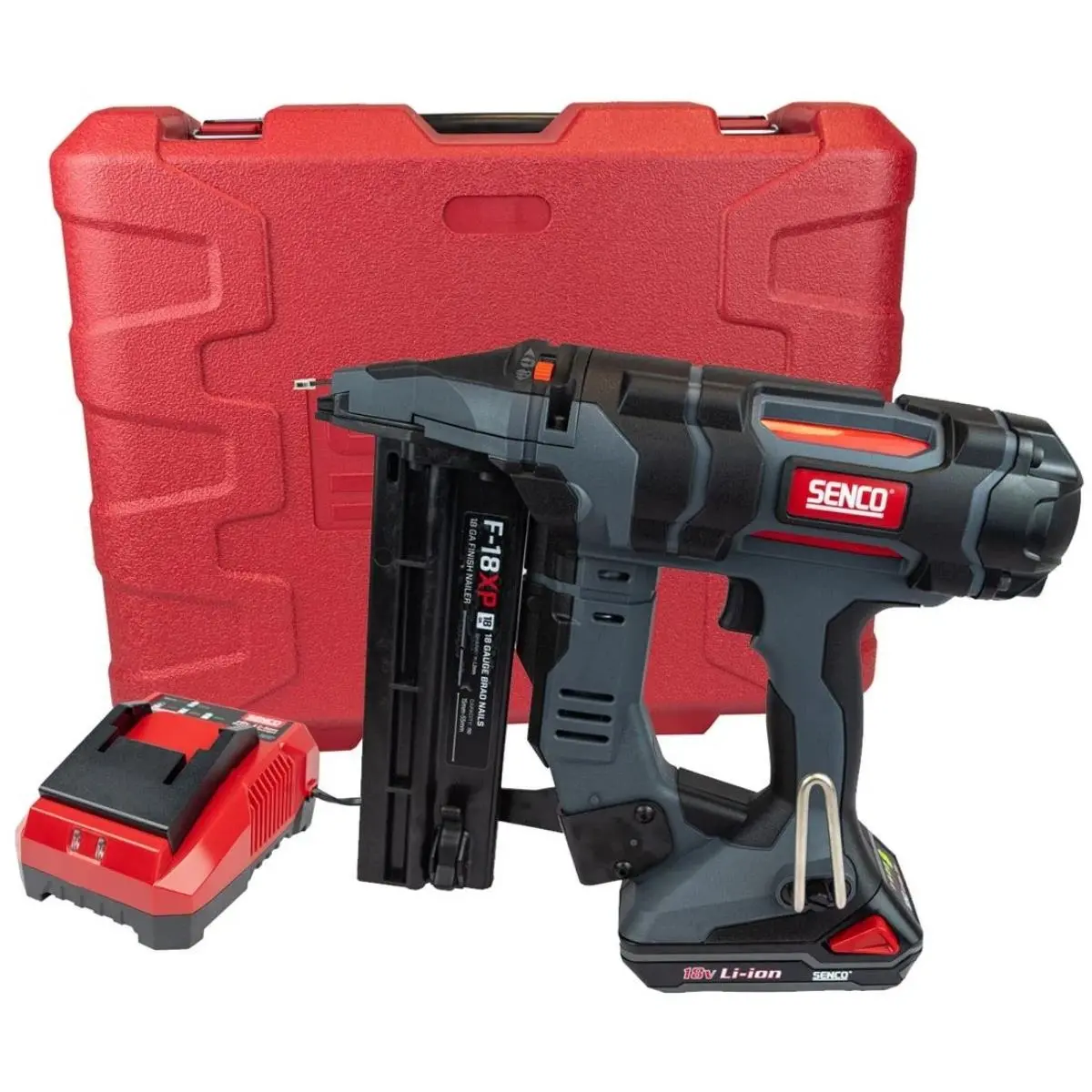 Senco 10M7001n 18V F-18Xp Fusion 18G Brad Nailer With 1 X 1.5Ah Battery, Charger & Case 1