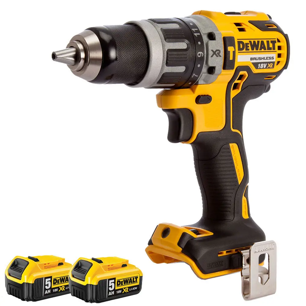Dewalt Dcd796n 18V Xr Brushless 2 Speed Combi Drill With 2 X 5.0Ah Battery 1