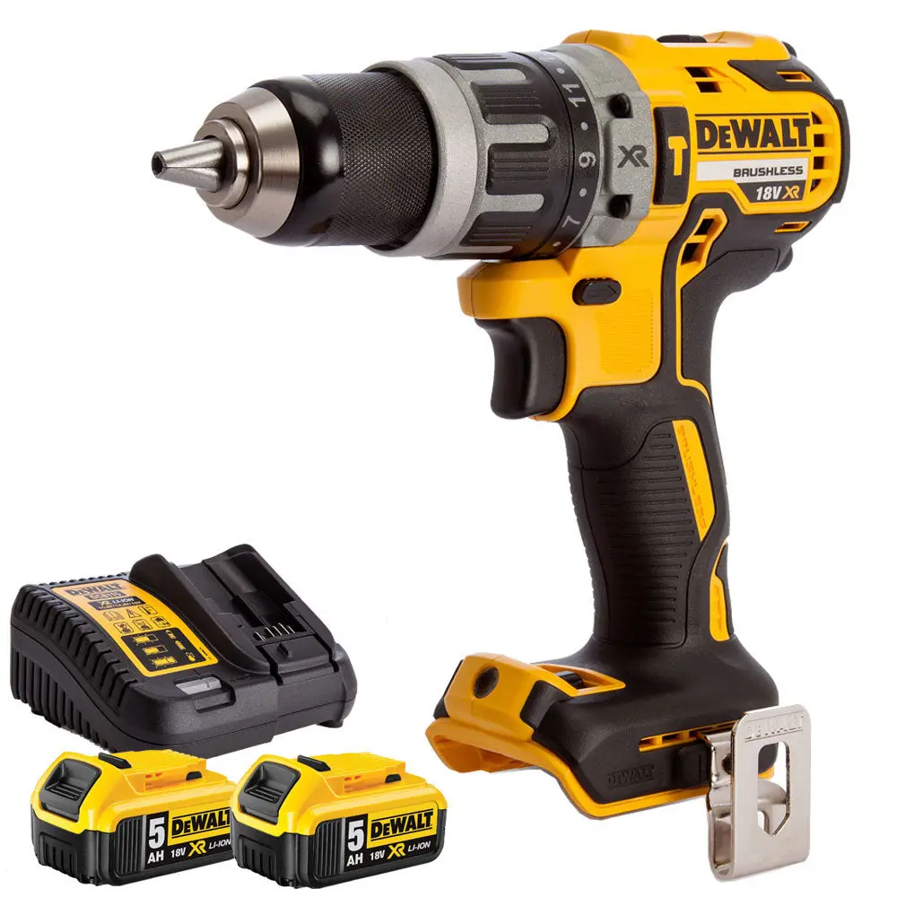 Dewalt Dcd796n 18V Brushless 2 Speed Combi Drill With 2 X 5.0Ah Batteries & Charger 1