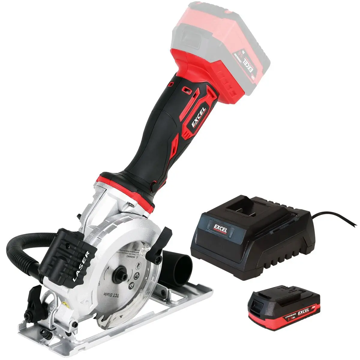 Excel 18V 115Mm Mini Circular Saw With 1 X 2.0Ah Battery & Charger 1