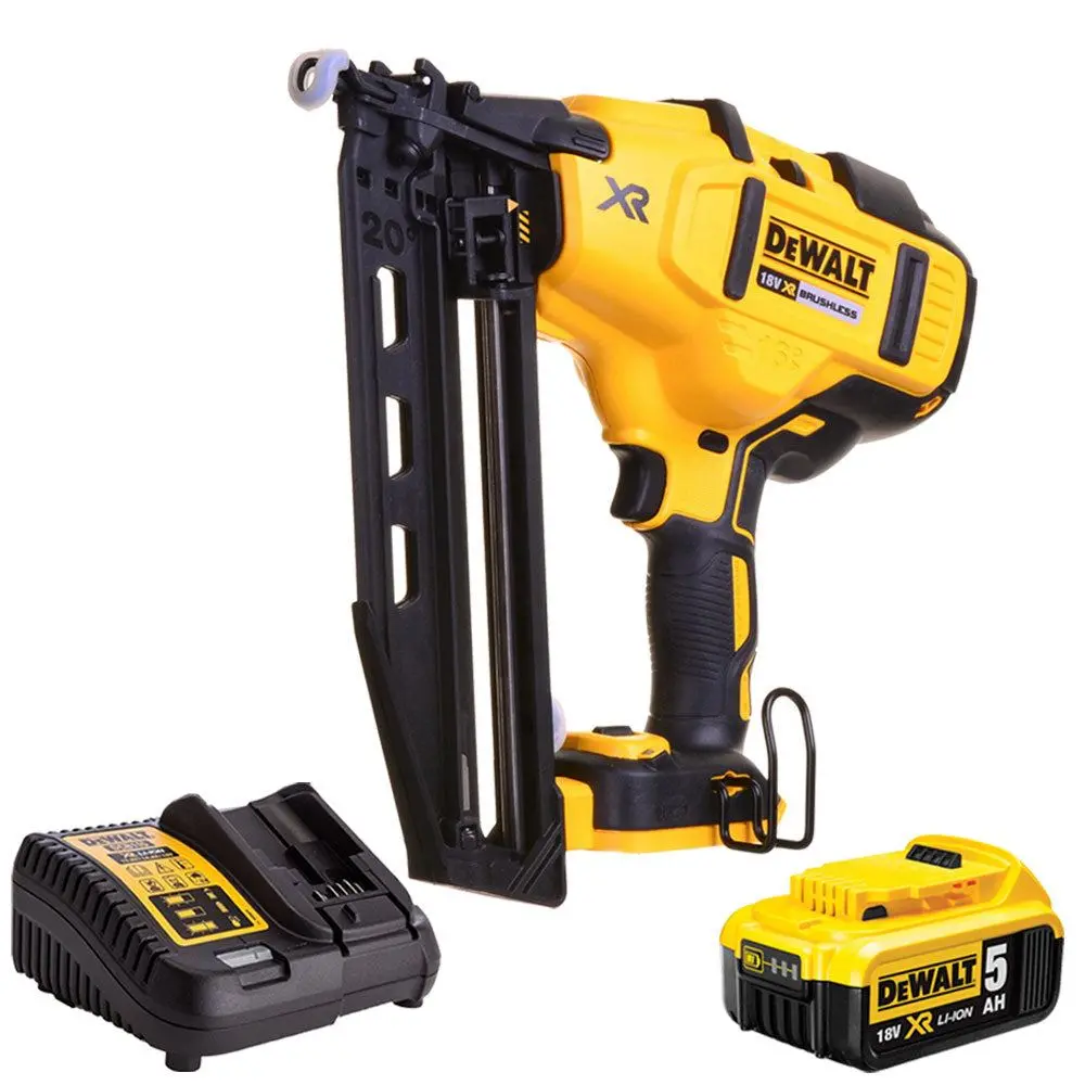 Dewalt Dcn660n 18V Brushless Second Fix Nailer With 1 X 5.0Ah Battery & Charger 1