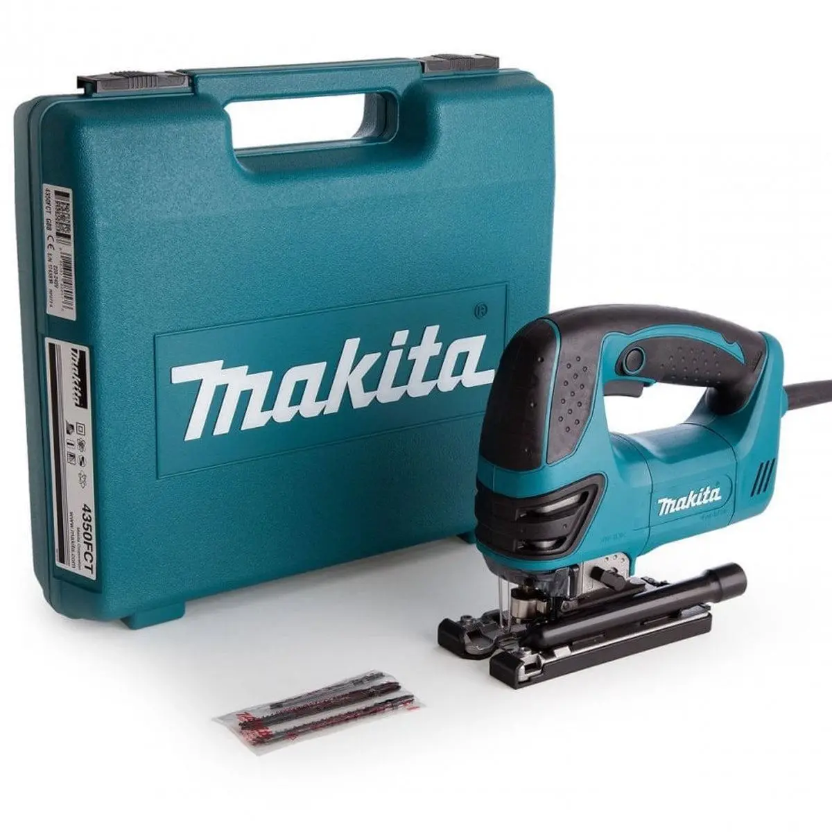 Makita 4350Fct/2 Orbital Jigsaw Tool-Less Blade Change With Job Light 720W 240V 1