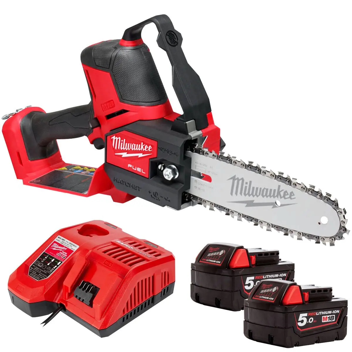 Milwaukee M18fhs20-0 18V Fuel Brushless Pruning Saw With 2 X 5.0Ah Battery & Charger 1