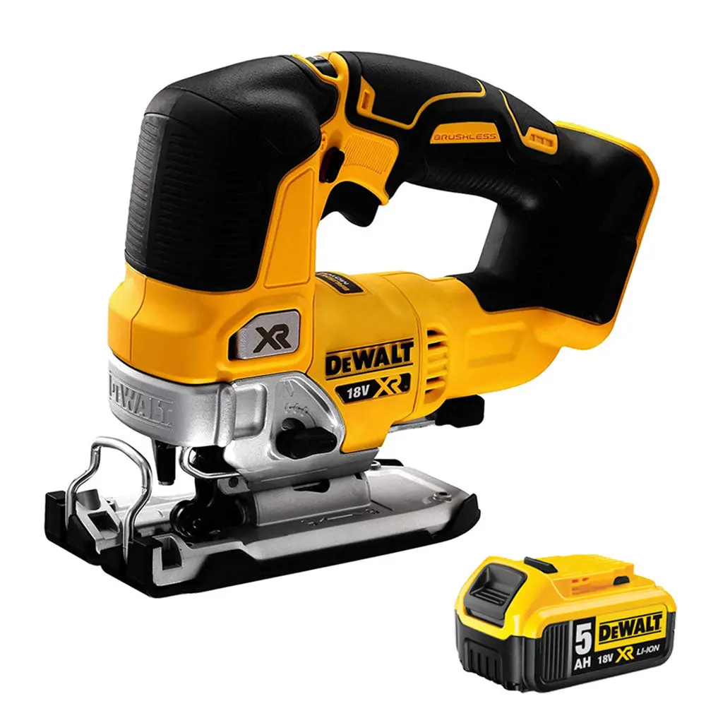 Dewalt Dcs334n 18V Brushless Top Handle Jigsaw With 1 X 5.0Ah Battery 1