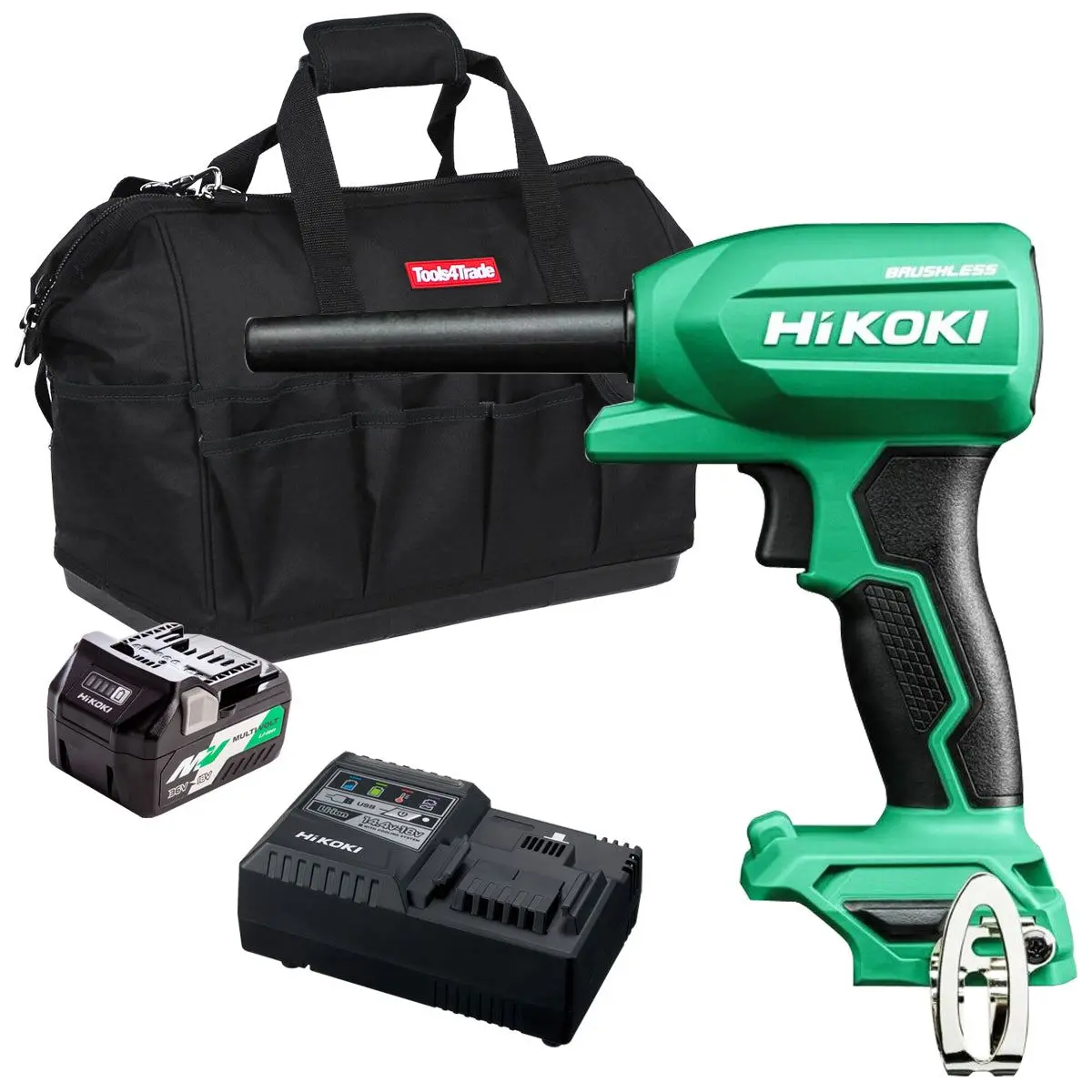 Hikoki Ra18daw4z 18V Brushless Air Duster With 1 X 2.5Ah/5.0Ah Battery Charger & Bag 1