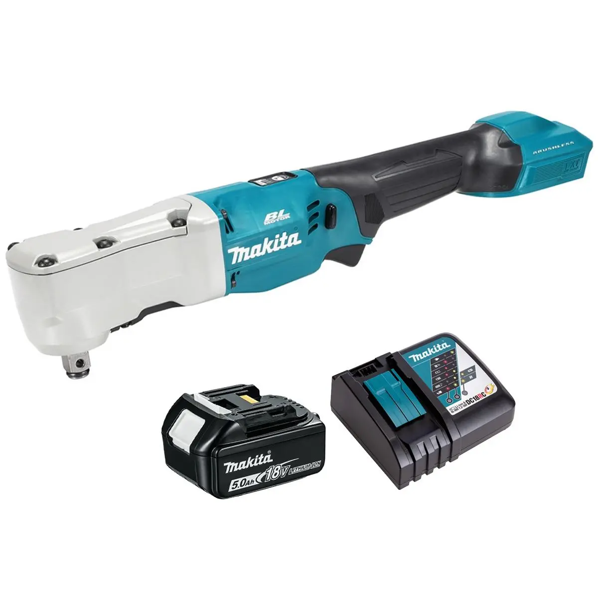 Makita Dtl302z 18V Lxt Brushless Angle Impact Wrench With 1 X 5.0Ah Battery & Charger 1