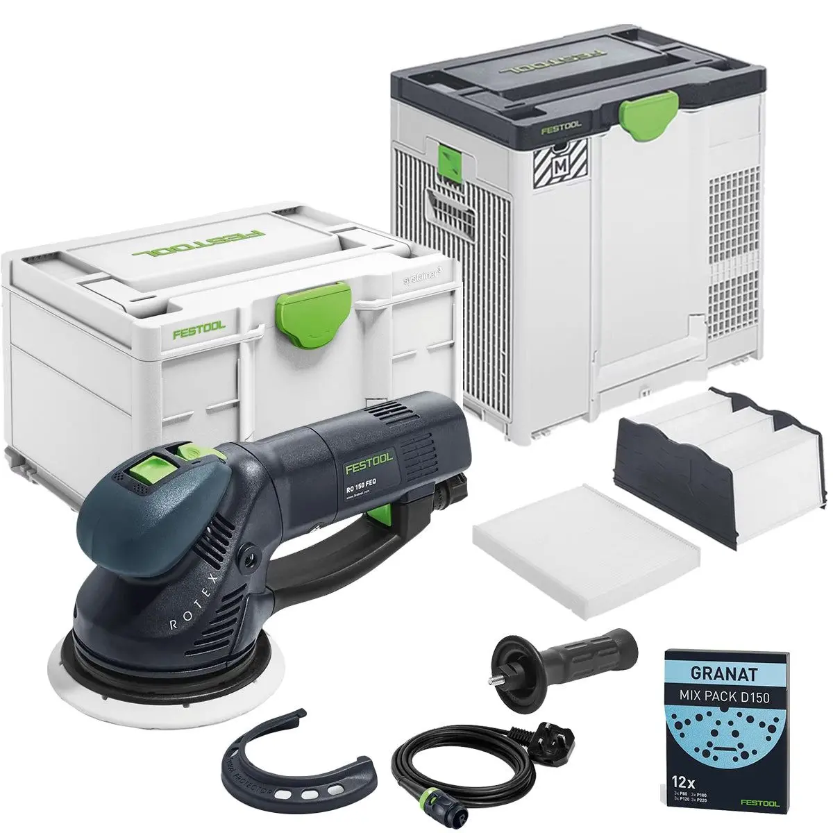 Festool Sys-Air M 230V Gb Air Purifier - 577785 With Rotex 150Mm Geared Eccentric Sander 576020 1
